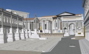 Forum romain dans Google Earth